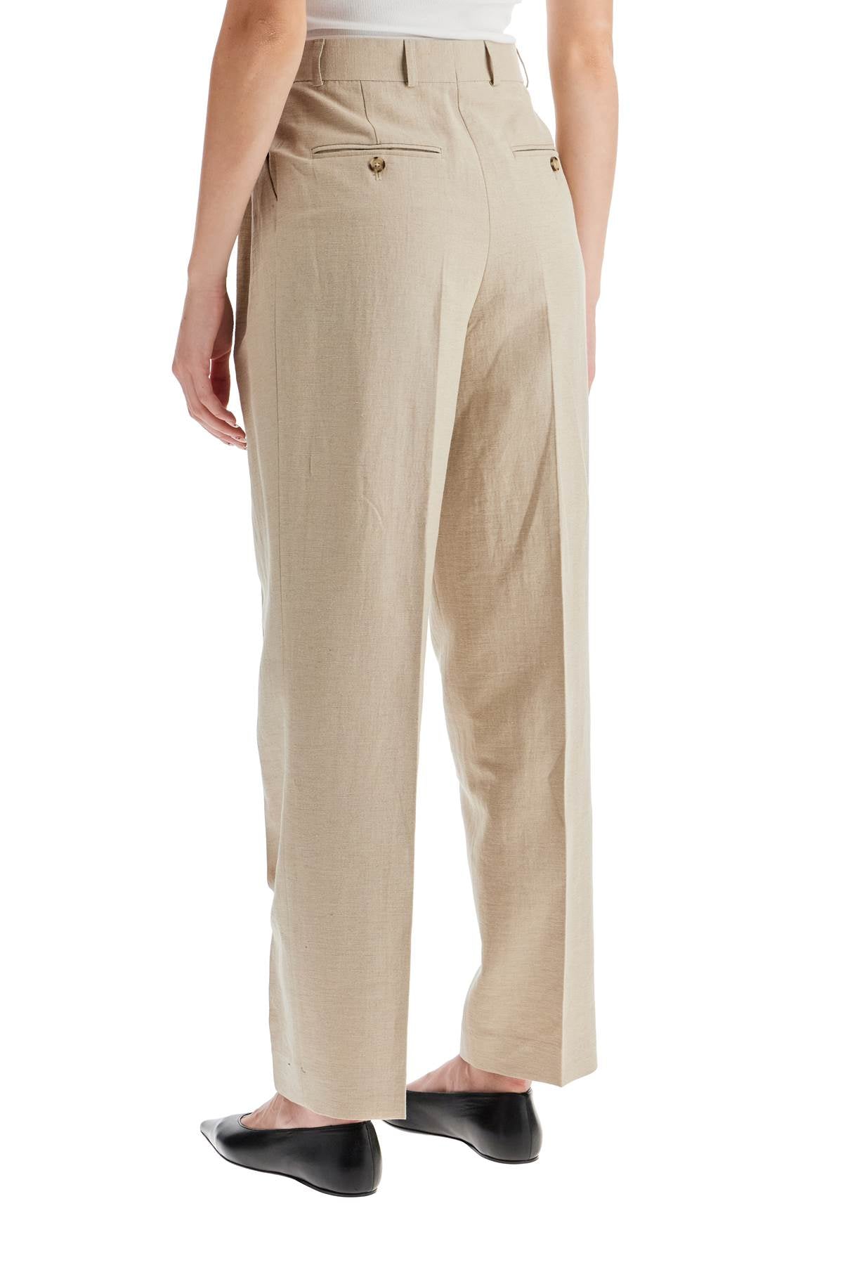 Toteme tailored linen blend trousers for women Trousers Toteme