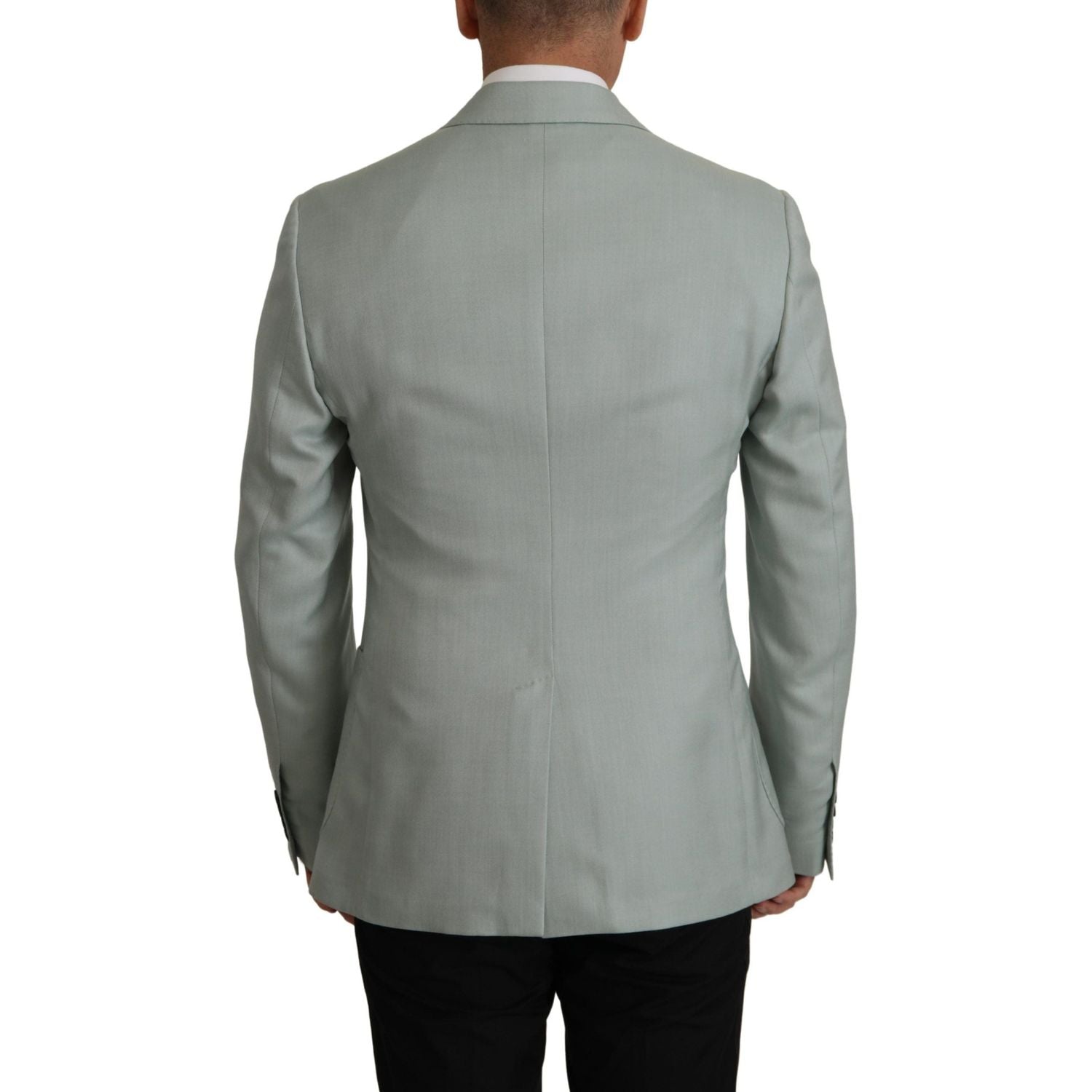 Dolce & Gabbana Light Green Cashmere Silk Blazer