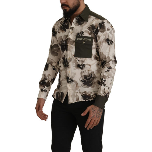 Dolce & Gabbana Floral Print Casual Cotton Shirt Dolce & Gabbana