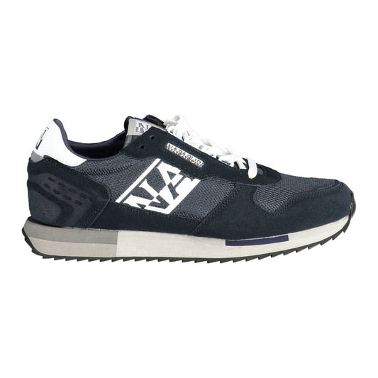 Napapijri Blue Leather Men Sneaker Napapijri