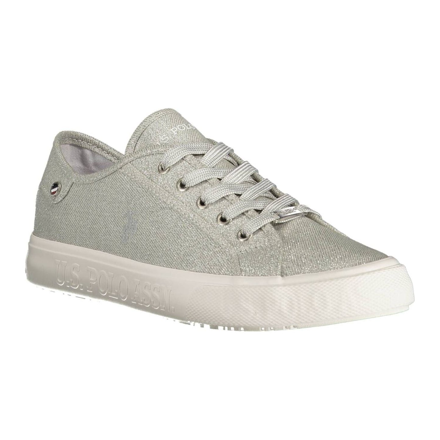 U.S. POLO ASSN. Silver Polyester Women Sneaker U.S. POLO ASSN.