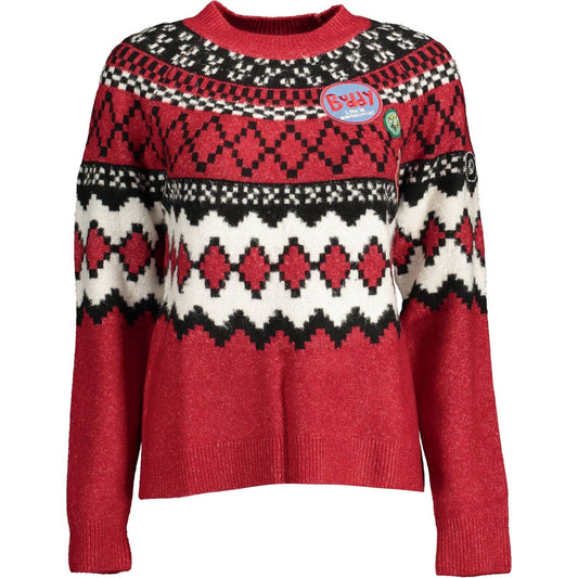 Desigual Red Polyester Women Sweater Desigual