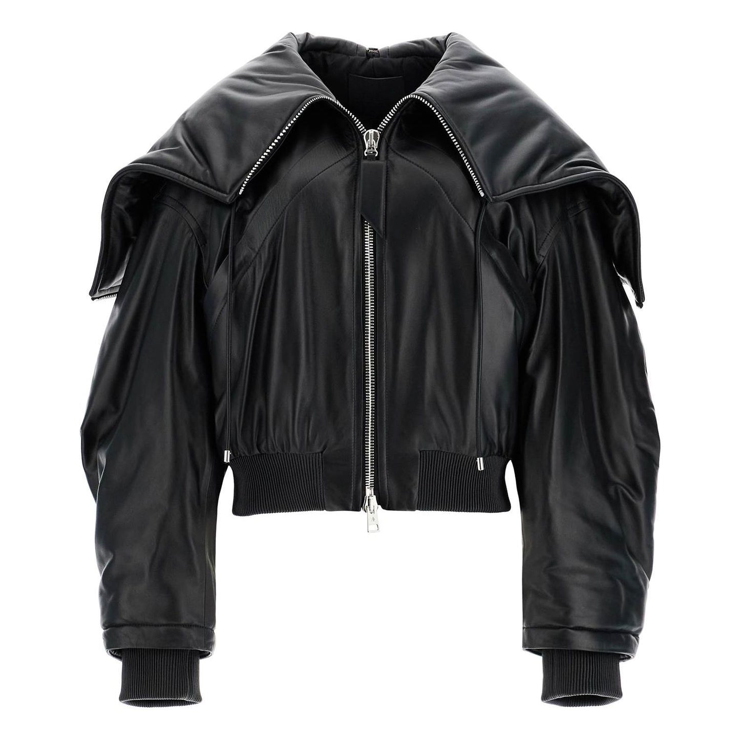 The Attico nappa bomber jacket with oversized hood Jackets The Attico