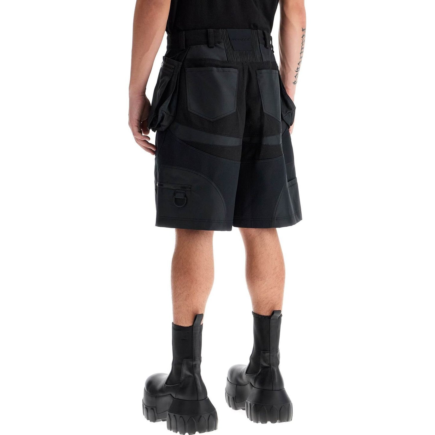 Mugler "bi-material cargo bermuda shorts Short trousers Mugler