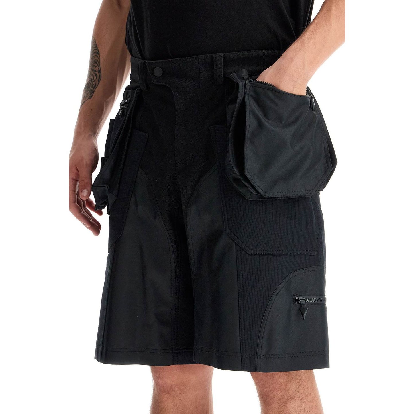 Mugler "bi-material cargo bermuda shorts Short trousers Mugler