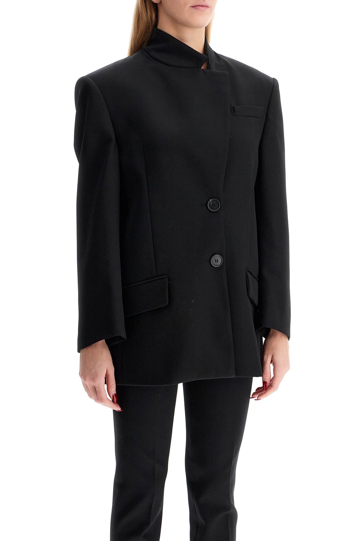 The Attico asymmetric virgin wool blazer for women Jackets The Attico