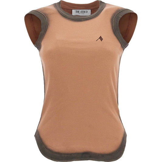 The Attico reese tank top with faded edges Topwear The Attico