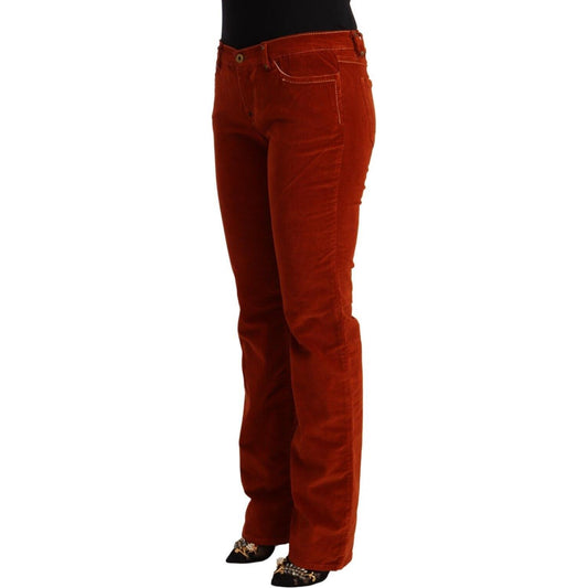 GF Ferre Chic Red Low Waist Straight Cut Jeans GF Ferre