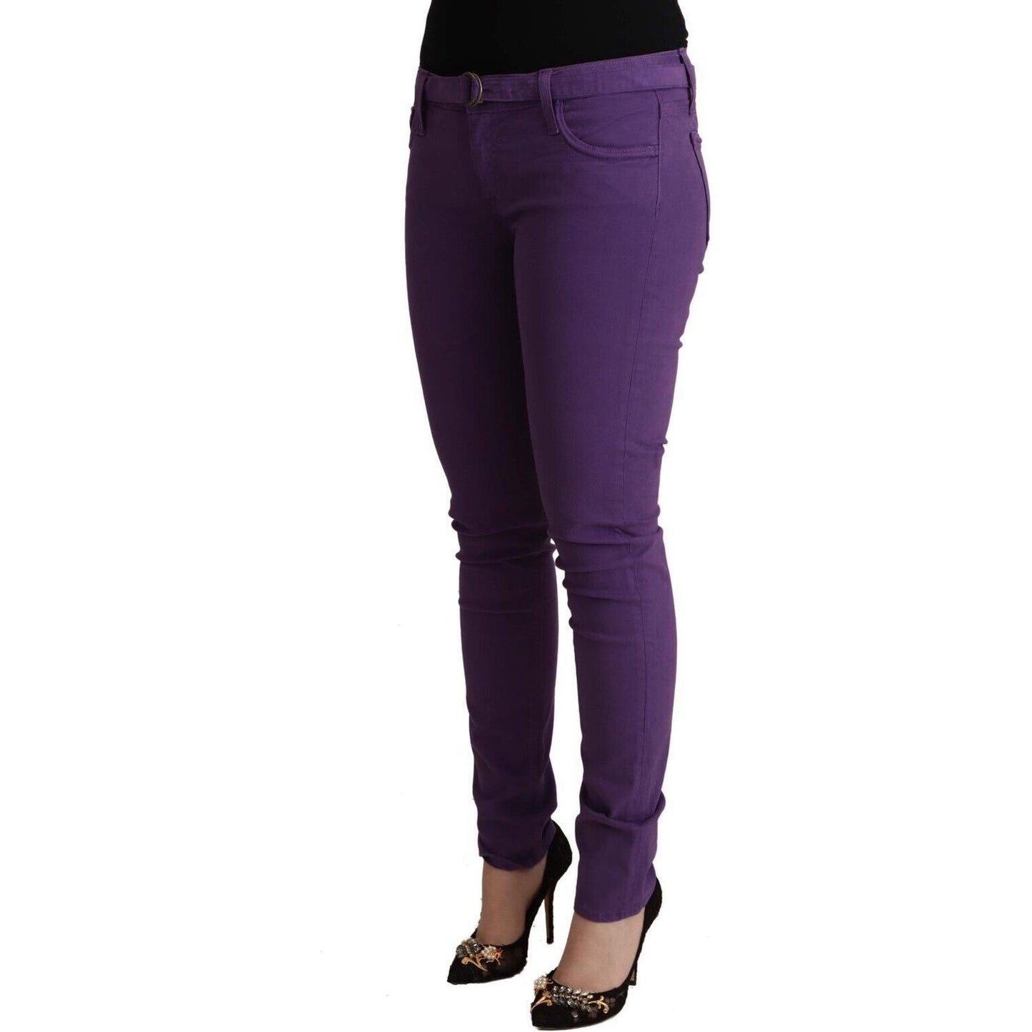 CYCLE Chic Purple Low Waist Skinny Jeans CYCLE