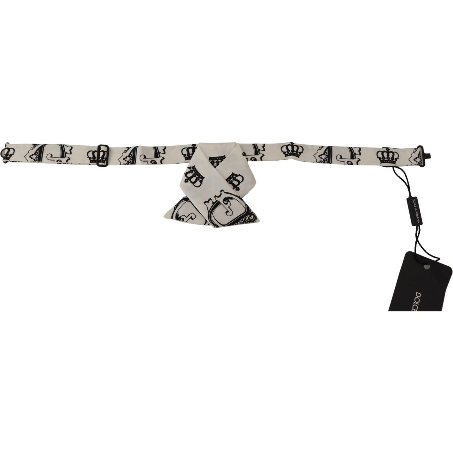 Dolce & Gabbana Elegant Silk Crown-Patterned Bow Tie Dolce & Gabbana