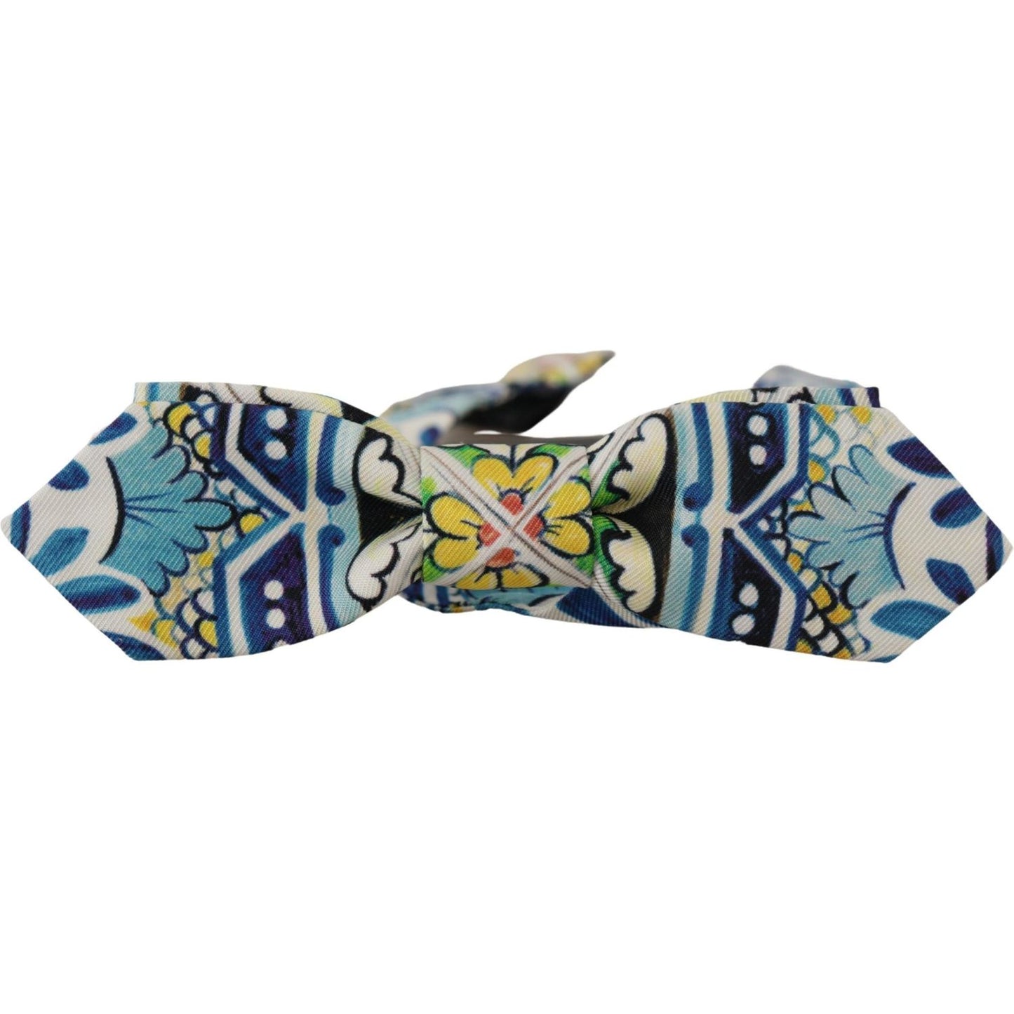 Dolce & Gabbana Majolica Print Silk Bow Tie Dolce & Gabbana