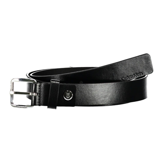 Calvin Klein Black Leather Men Belt Calvin Klein