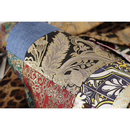 Dolce & Gabbana Multicolor Double-Breasted Patchwork Jacquard Blazer Jacket Dolce & Gabbana
