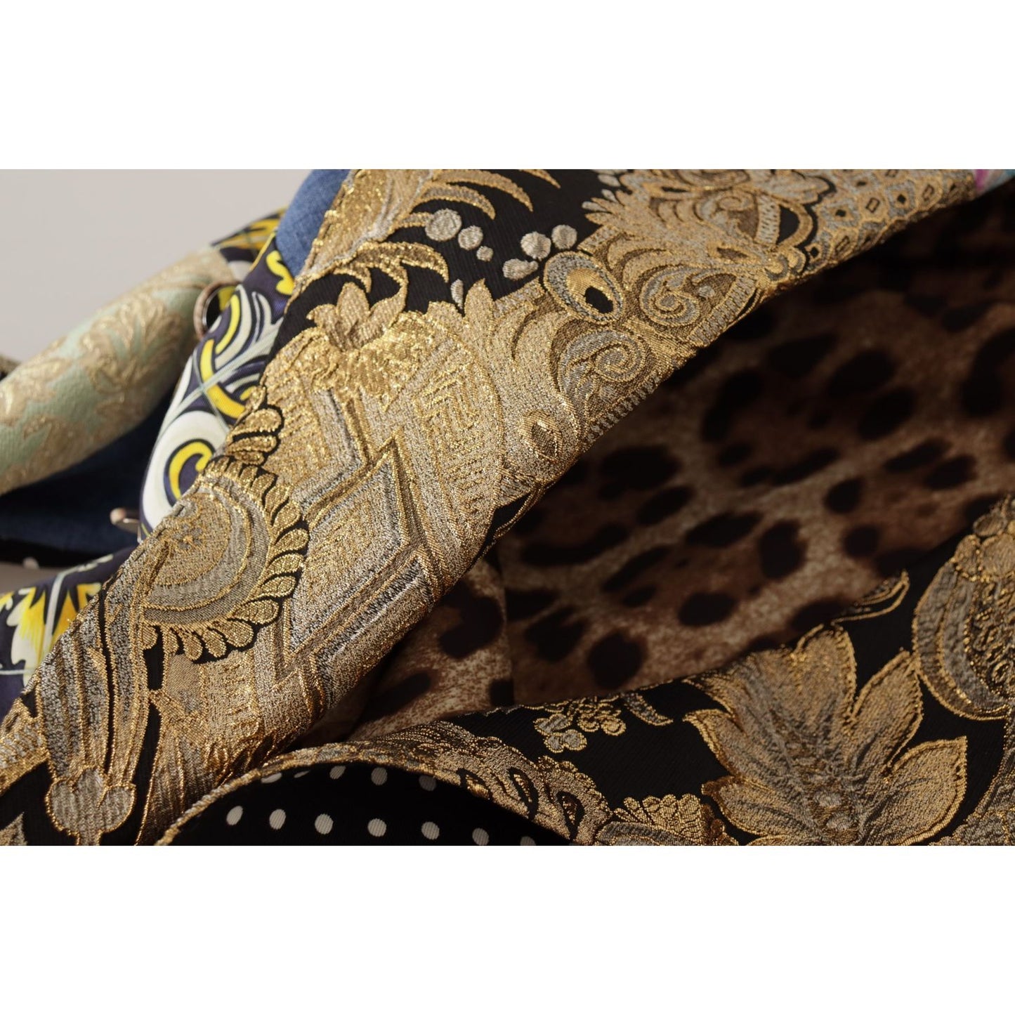 Dolce & Gabbana Multicolor Double-Breasted Patchwork Jacquard Blazer Jacket Dolce & Gabbana