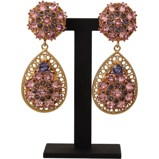 Dolce & Gabbana Baroque Multicolor Crystal Dangle Earrings Dolce & Gabbana