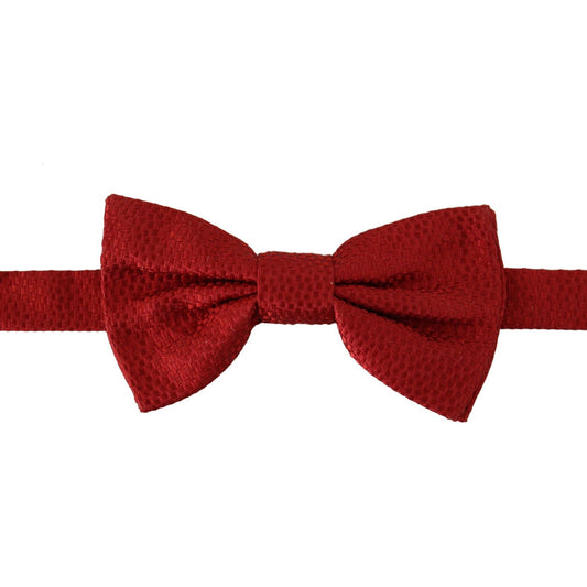 Dolce & Gabbana Elegant Red Silk Bow Tie Dolce & Gabbana