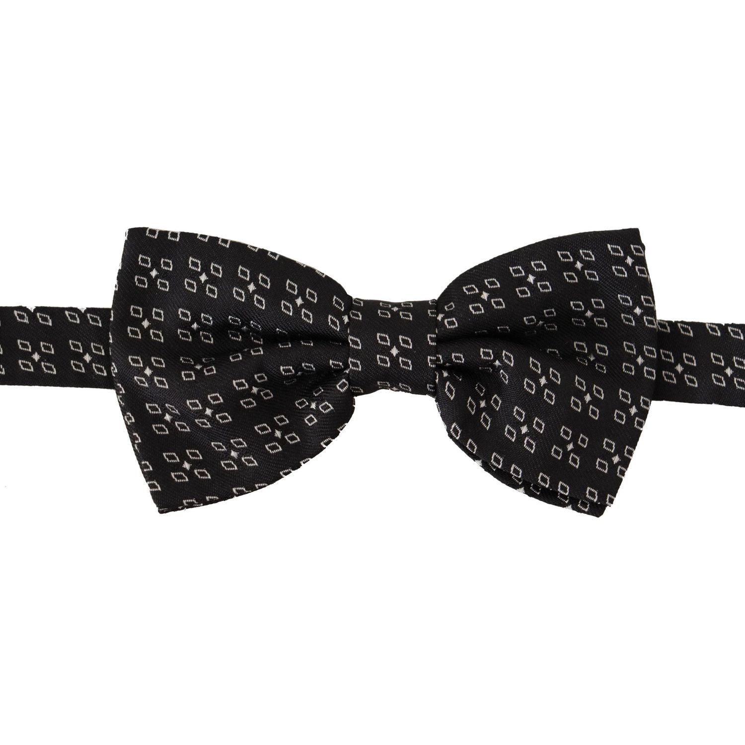 Dolce & Gabbana Black White Polka Dot 100% Silk Neck Papillon Tie