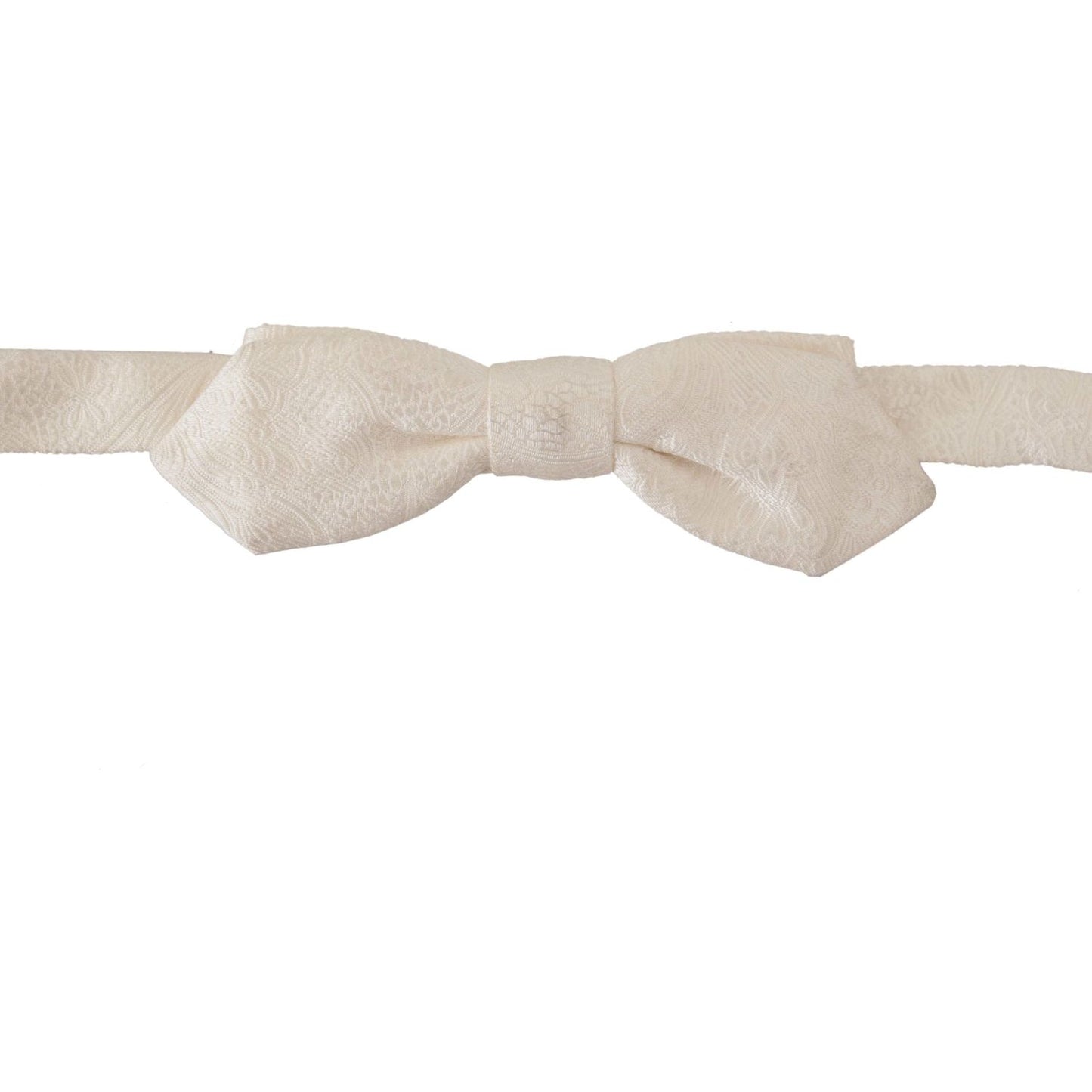 Dolce & Gabbana Elegant White Silk Bow Tie Dolce & Gabbana