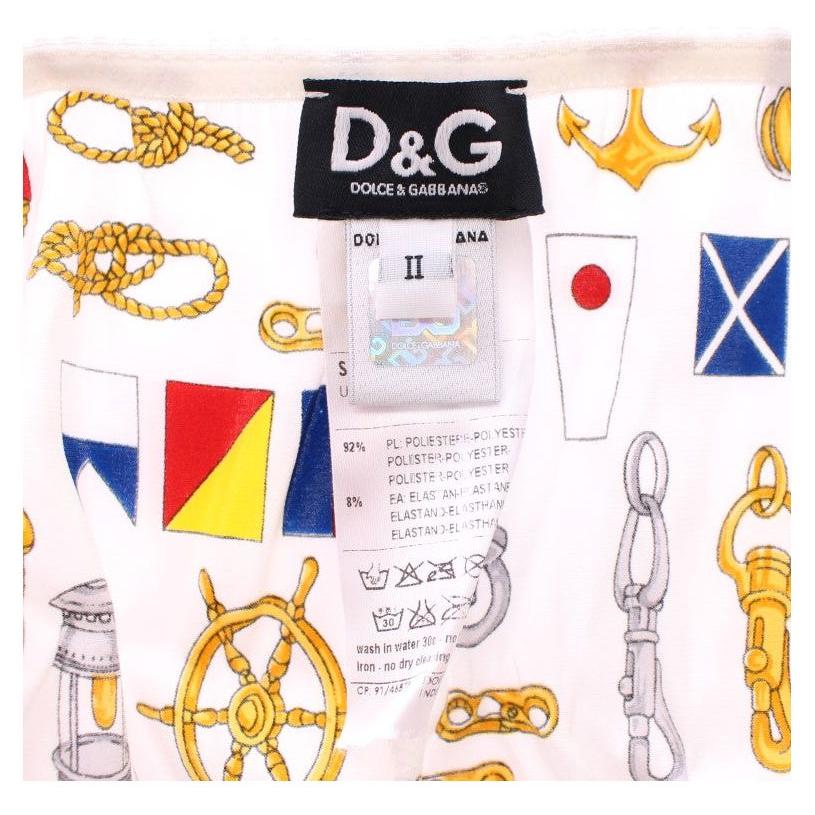 Dolce & Gabbana White Sailor Bra Panty Stretch Underwear