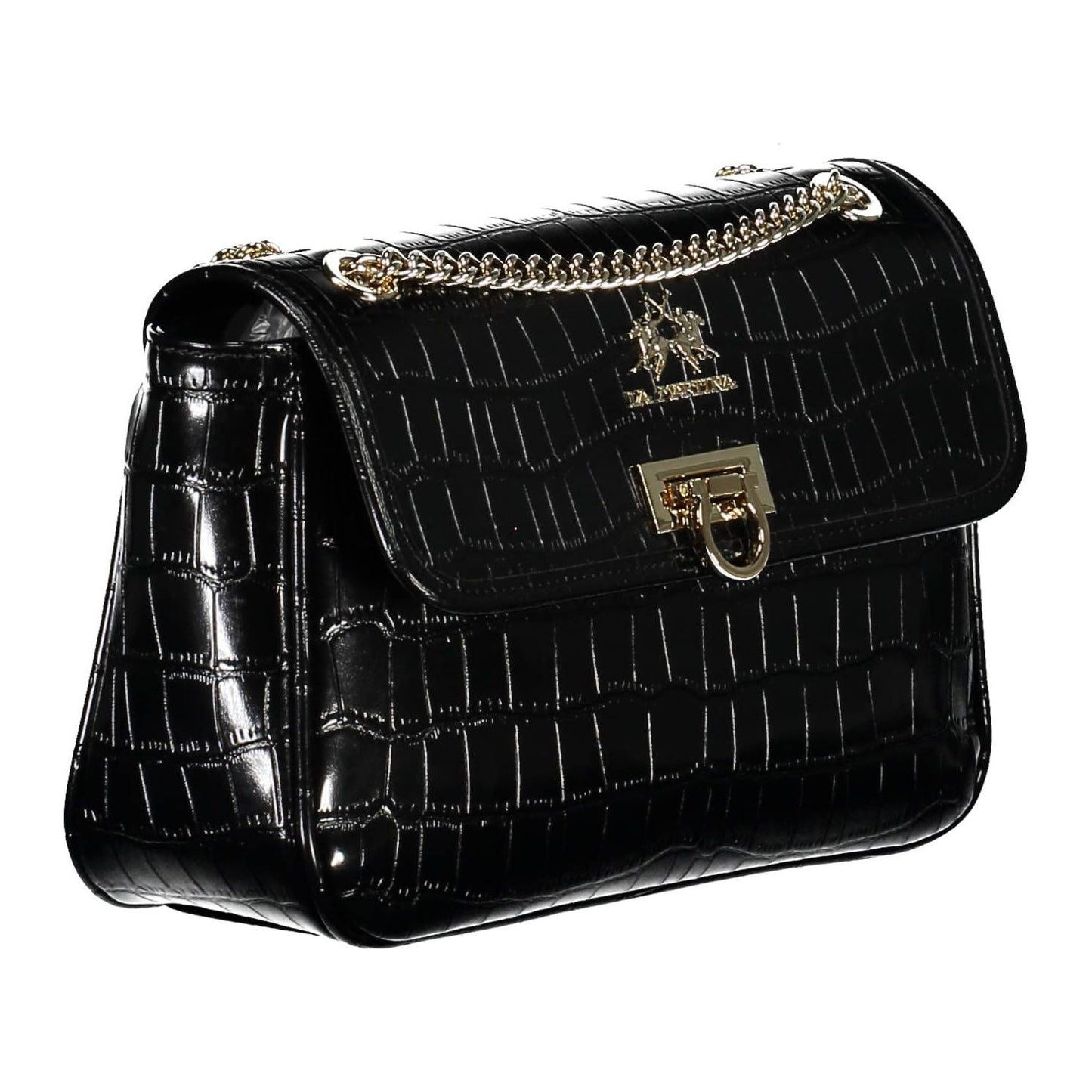 La Martina Black Polyethylene Women Handbag La Martina