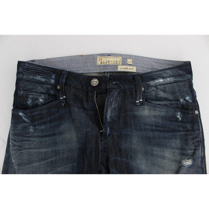 Acht Blue Cotton Regular Straight Fit Jeans