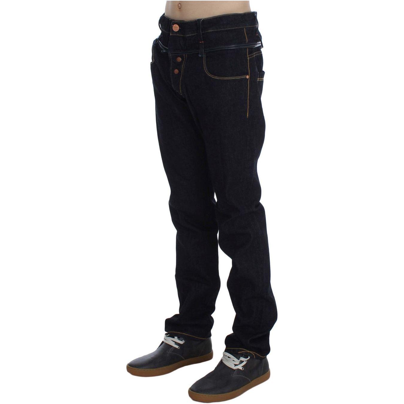 Acht Blue Cotton Regular Straight Fit Jeans