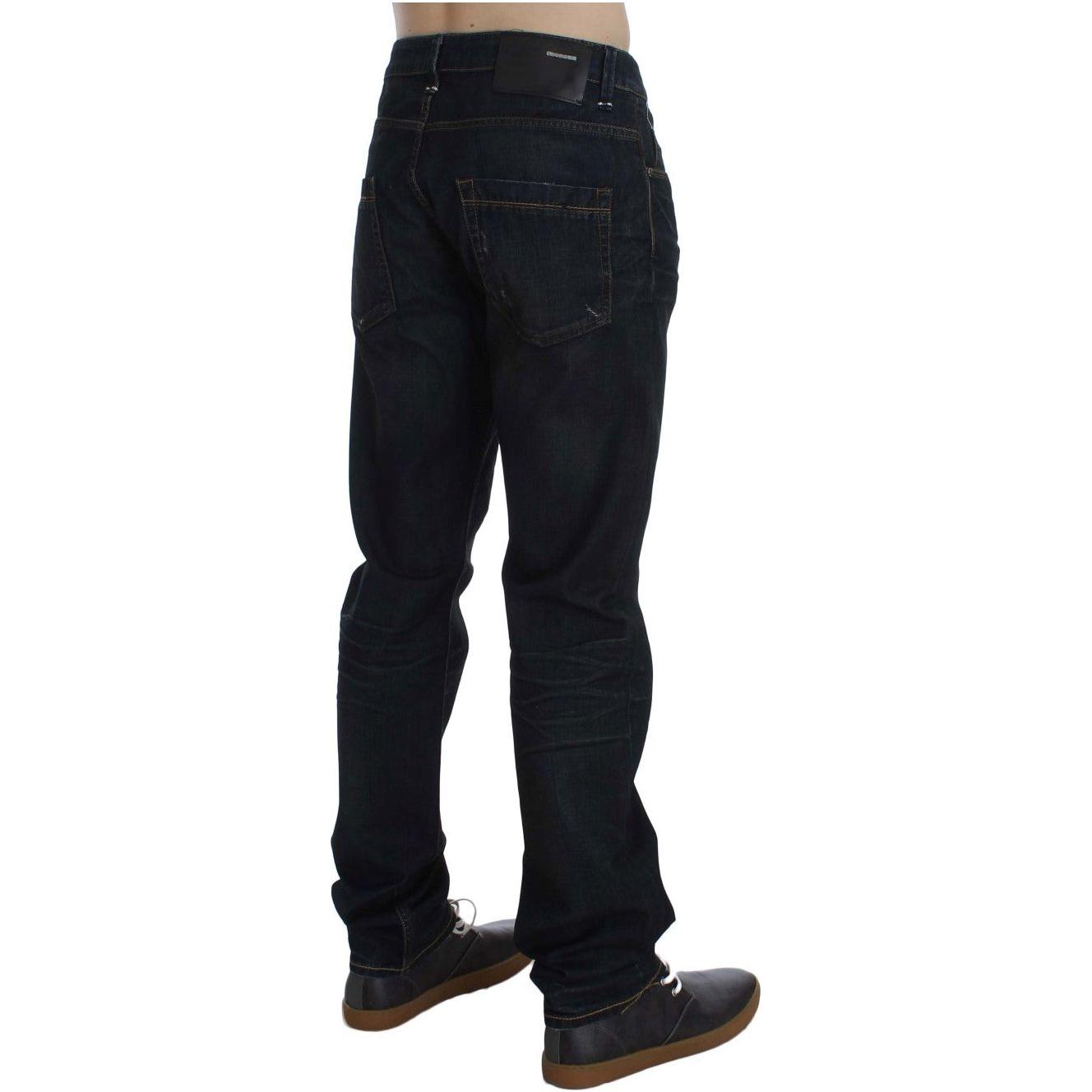 Acht Elegant Straight Fit Dark Blue Jeans Acht