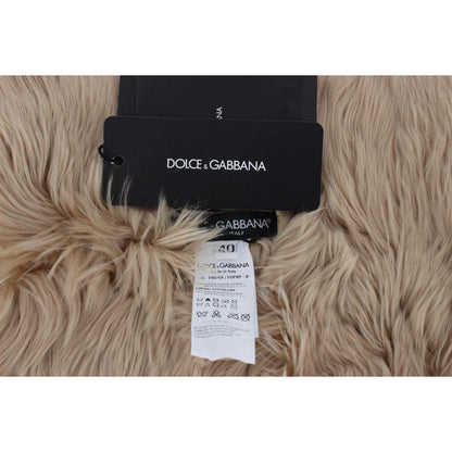 Dolce & Gabbana Beige Alpaca Collar Scarf
