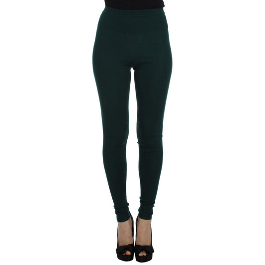 Dolce & Gabbana Emerald Treasure High Waist Cashmere Pants Dolce & Gabbana