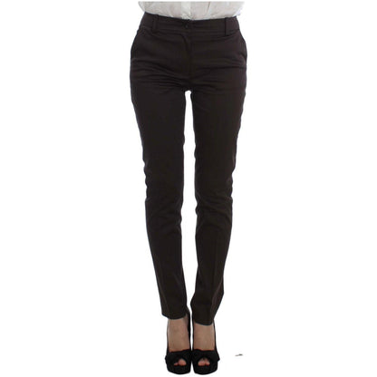 Exte Brown Stretch Two Button Suit