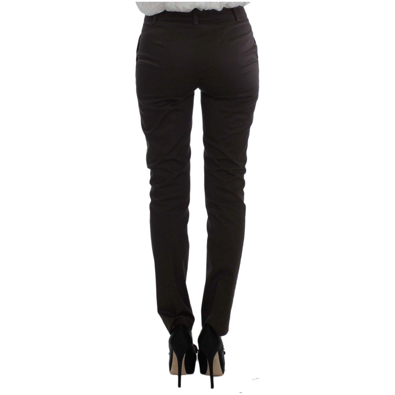 Exte Brown Stretch Two Button Suit