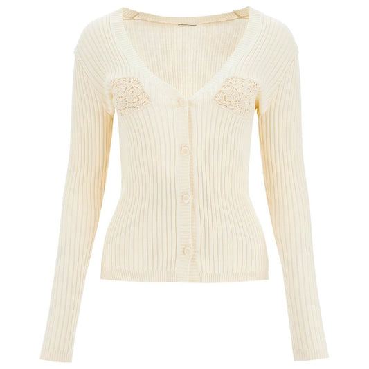 Magda Butrym crochet insert cardigan with eight