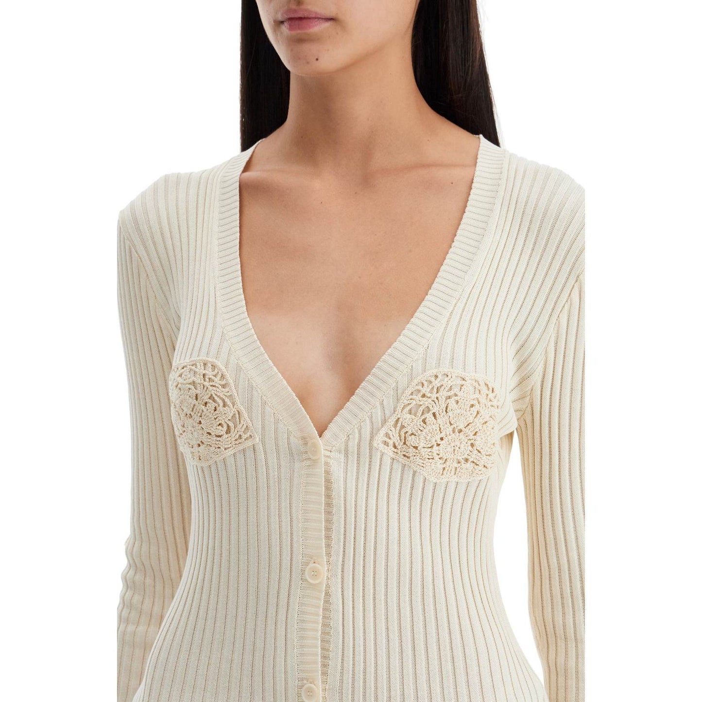 Magda Butrym crochet insert cardigan with eight Knitwear Magda Butrym