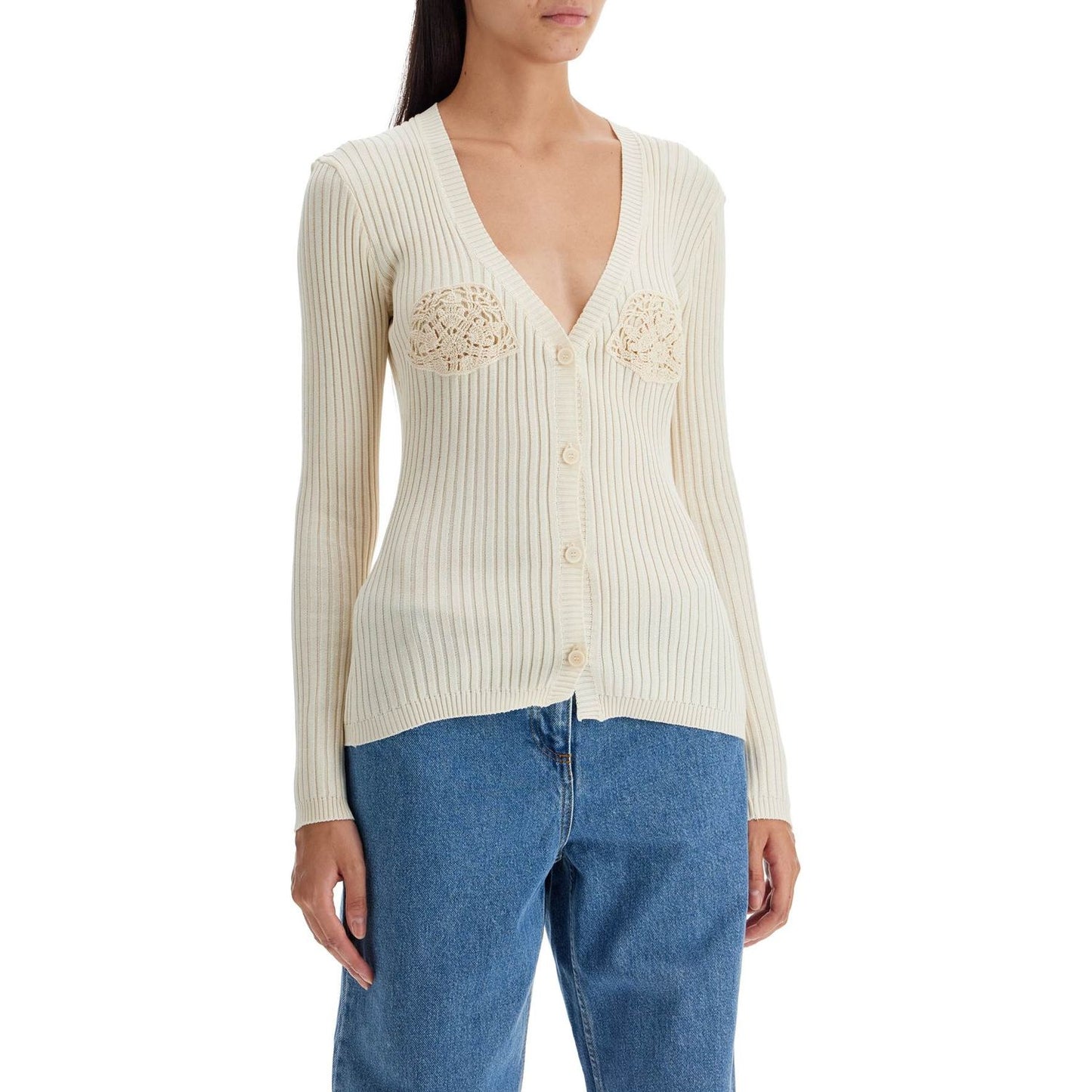 Magda Butrym crochet insert cardigan with eight Knitwear Magda Butrym