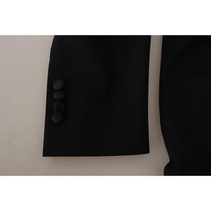 Dolce & Gabbana Black Double Breasted Coat Blazer Jacket