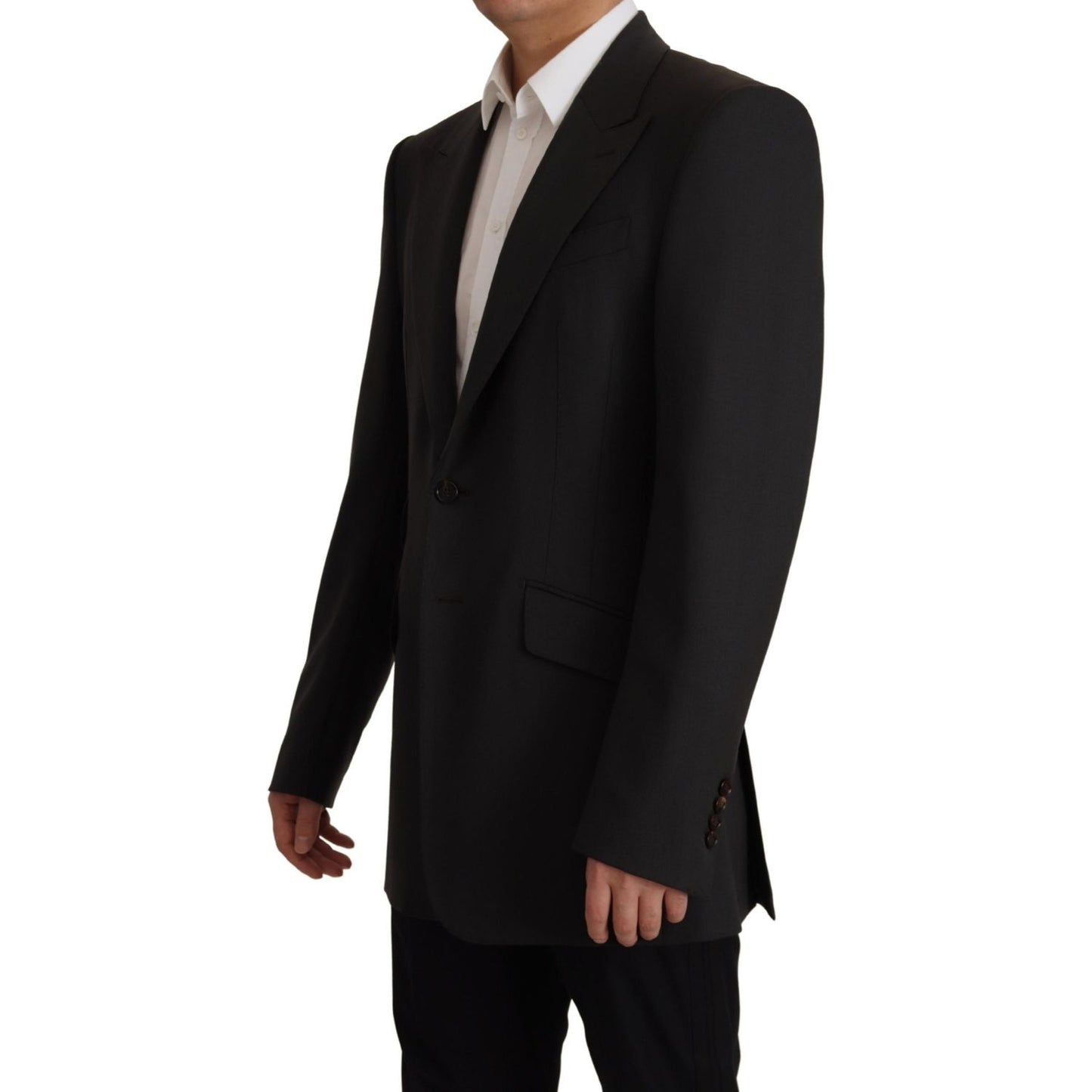 Dolce & Gabbana Elegant Slim Black Wool Blazer Jacket Dolce & Gabbana