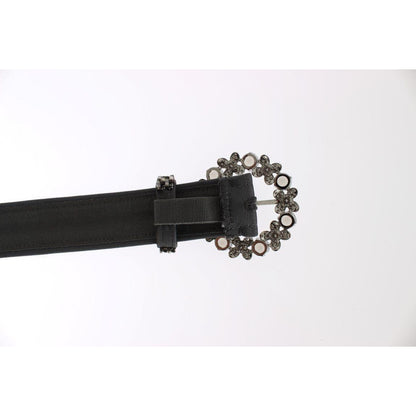 Dolce & Gabbana Crystal Buckle Sequined Waist Belt