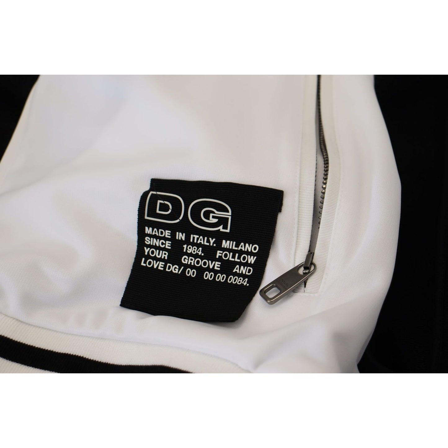 Dolce & Gabbana Black Polyester Hooded Full Zip Jacket