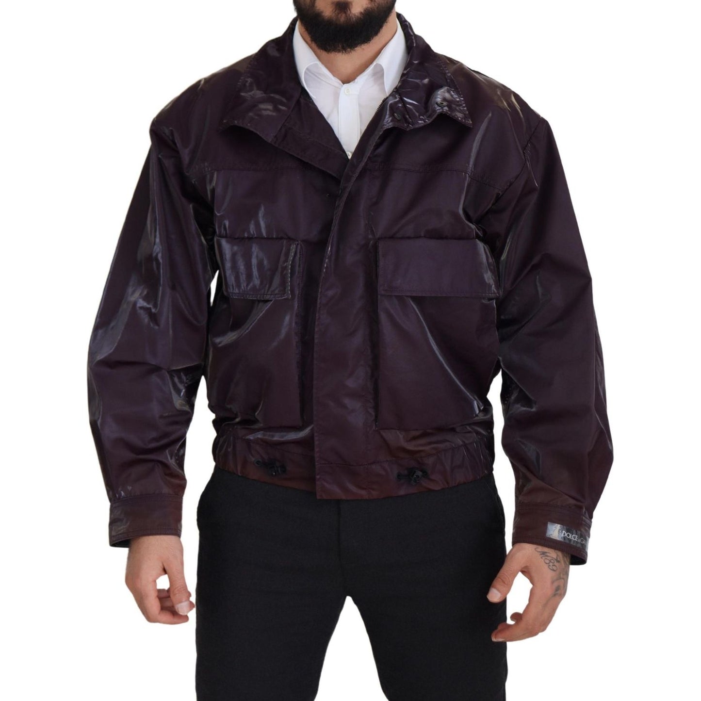 Dolce & Gabbana Elegant Purple Biker Jacket Dolce & Gabbana