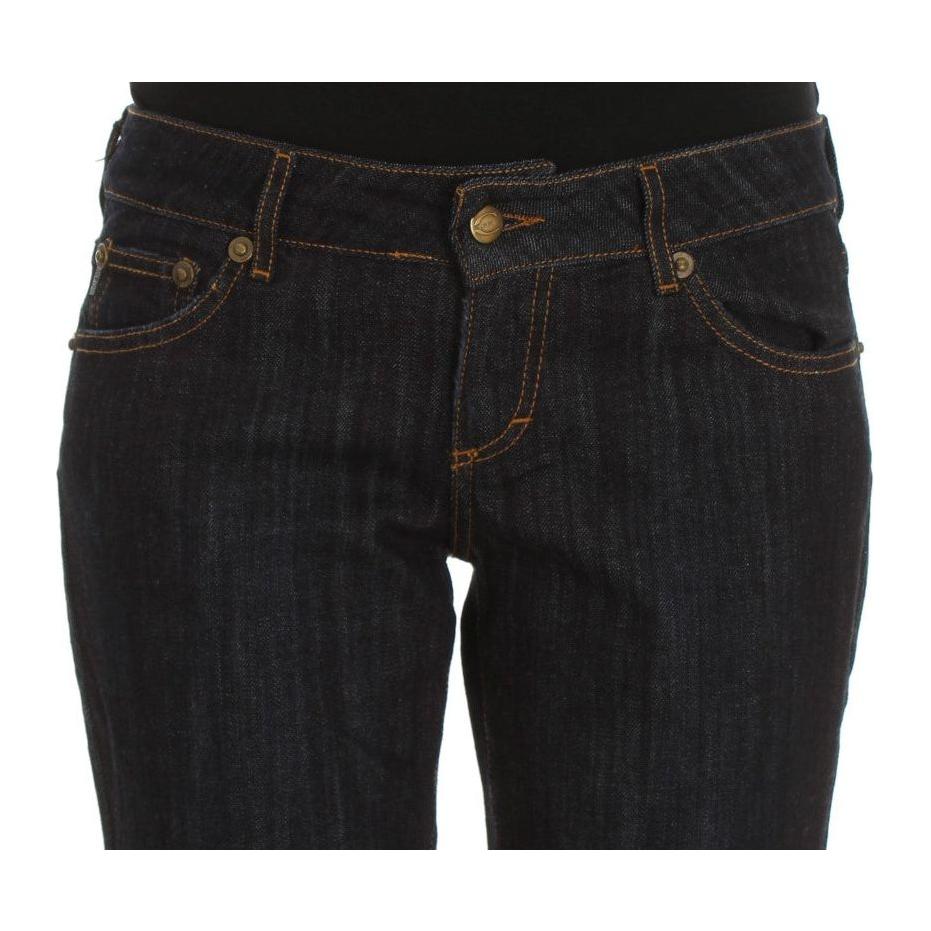 Cavalli Chic Blue Straight Fit Designer Jeans Cavalli