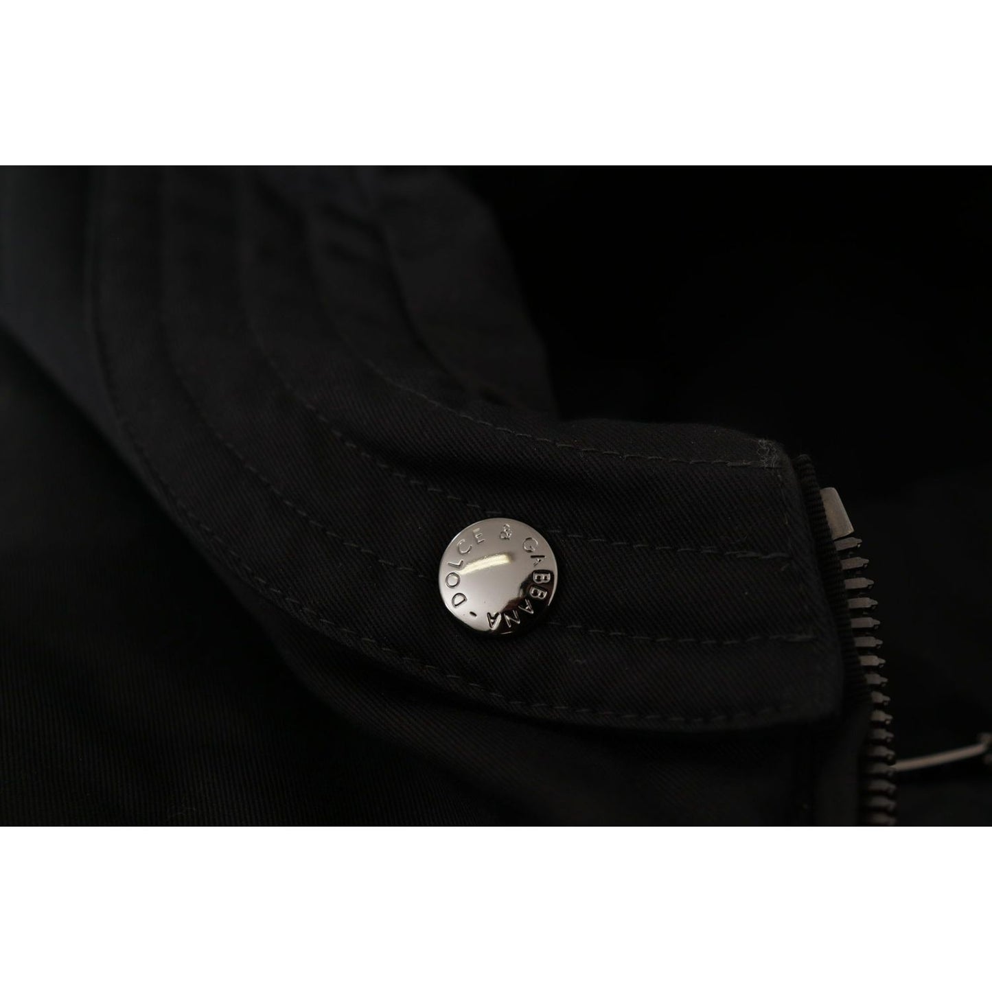 Dolce & Gabbana Black Nylon Hooded Parka Coat Winter Jacket
