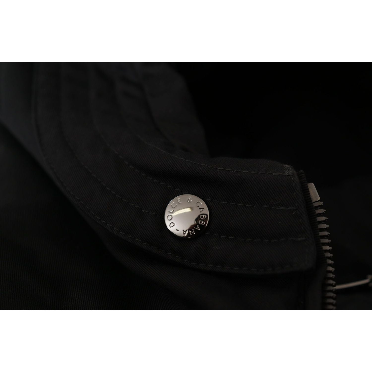 Dolce & Gabbana Black Nylon Hooded Parka Coat Winter Jacket
