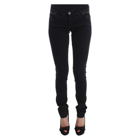 Costume National Sleek Slim Fit Designer Jeans in Classic Black Jeans & Pants Costume National