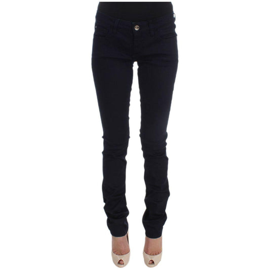 Costume National Blue Cotton Blend Slim Fit Jeans