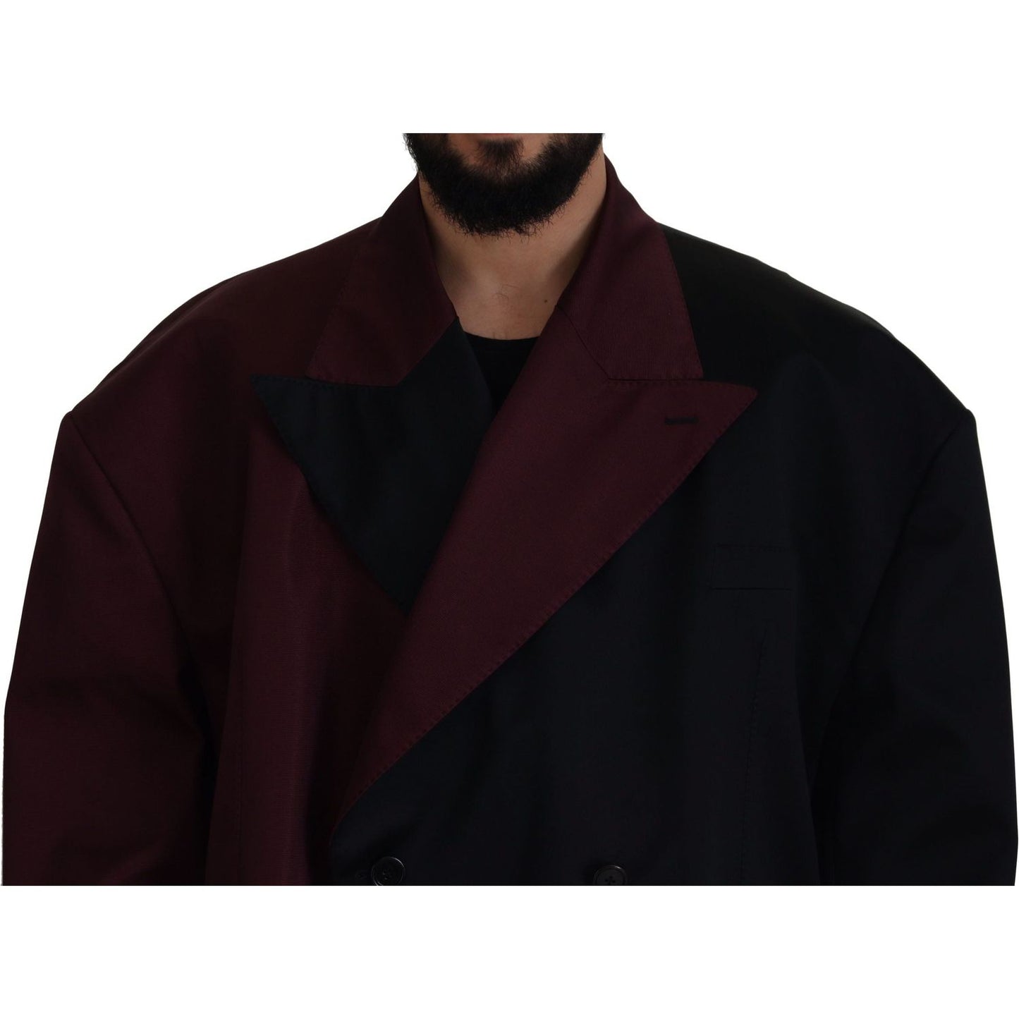 Dolce & Gabbana Elegant Bordeaux Double-Breasted Jacket Dolce & Gabbana