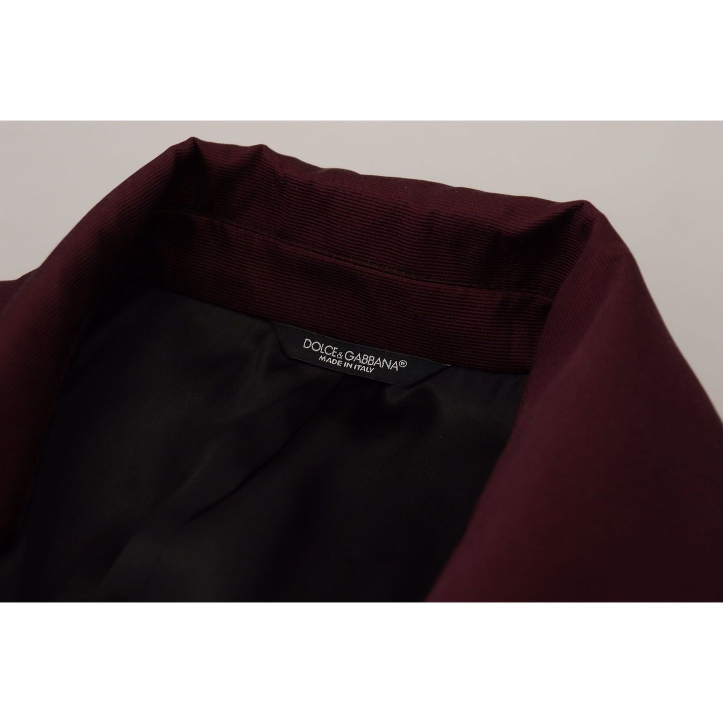 Dolce & Gabbana Elegant Bordeaux Double-Breasted Jacket Dolce & Gabbana