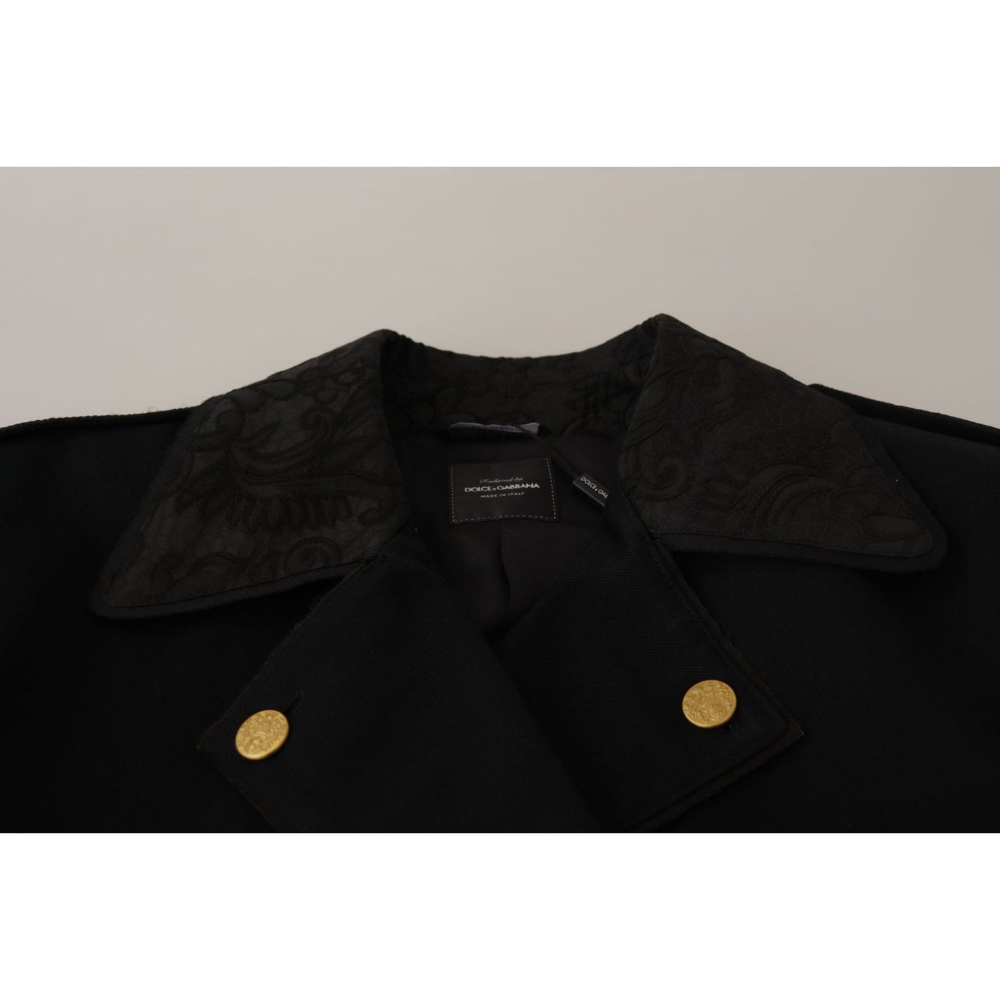 Dolce & Gabbana Elegant Black Double Breasted Jacket Dolce & Gabbana