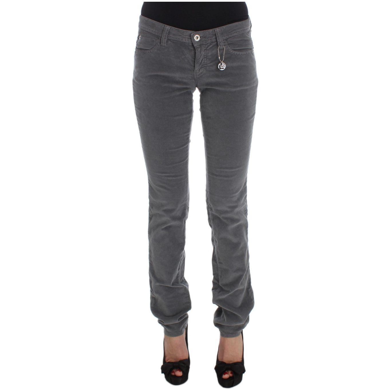 Costume National Sleek Super Slim Gray Jeans Costume National