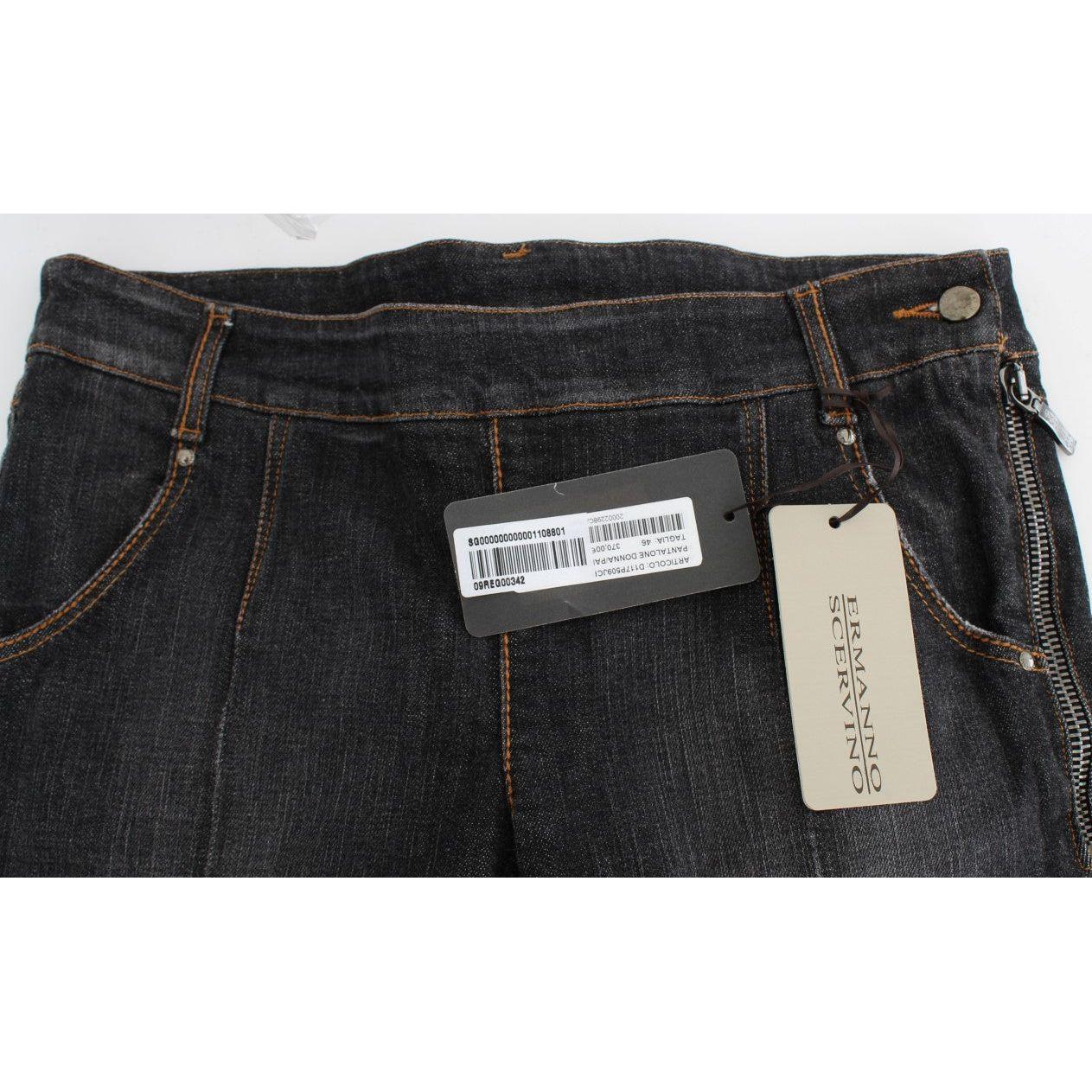 Ermanno Scervino Chic Slim Fit Gray Wash Jeans Ermanno Scervino