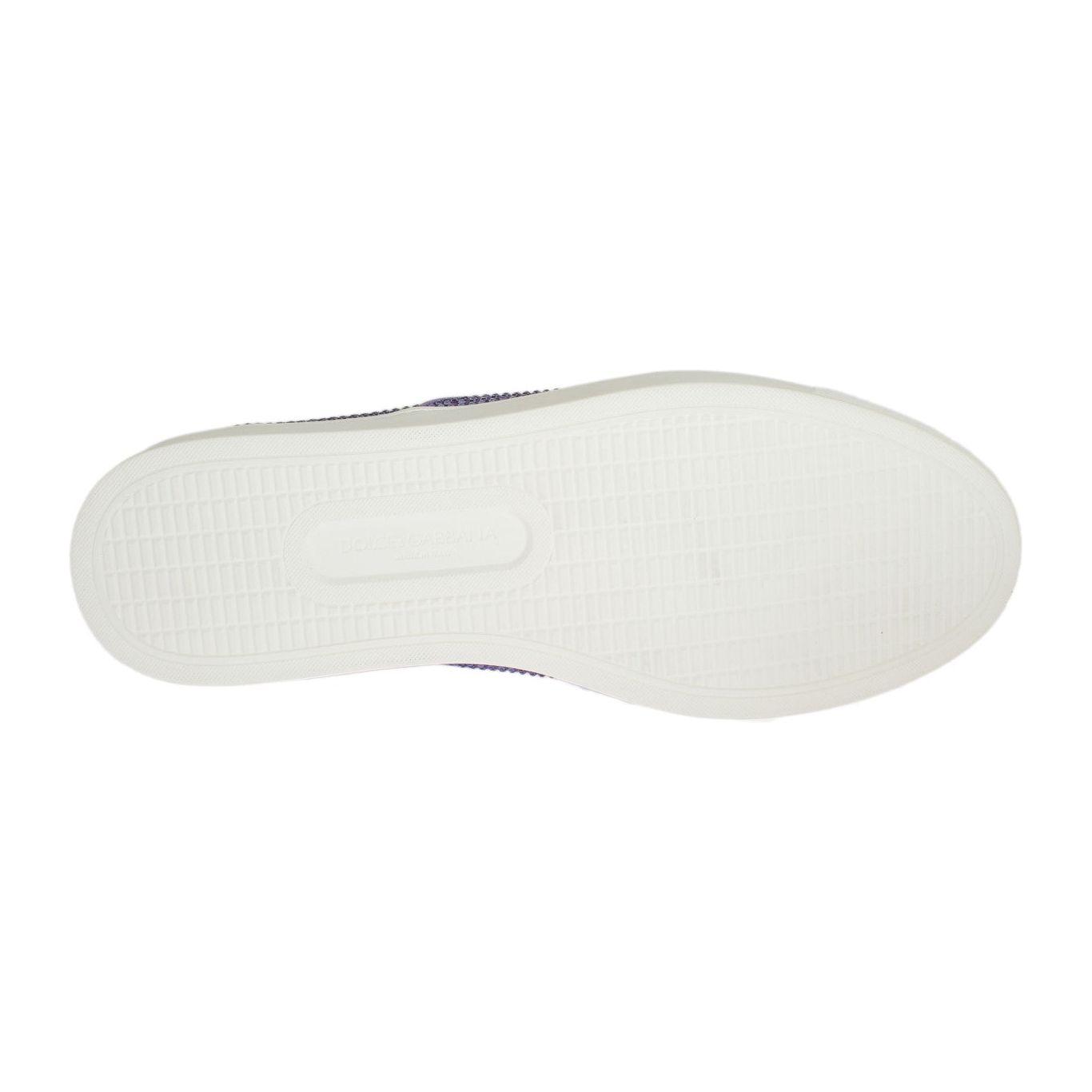 Dolce & Gabbana Purple Strass Canvas Logo Sneakers